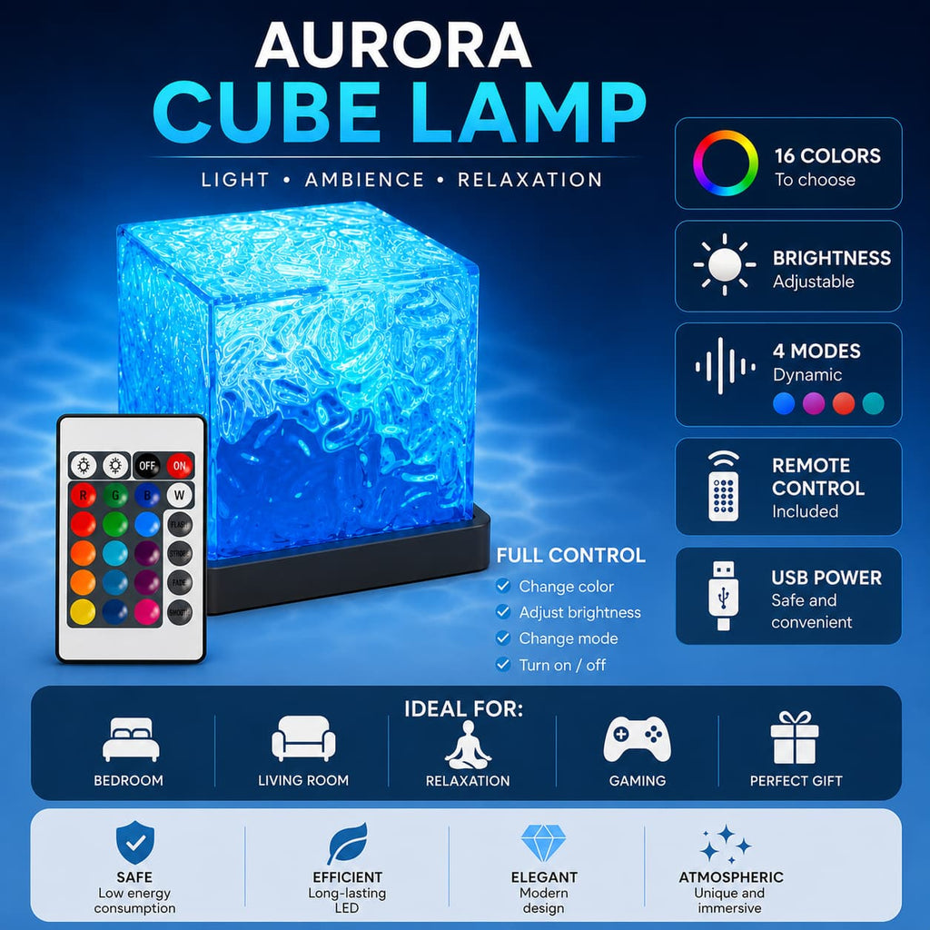 Aurora Cube Lamp - 16 Colors